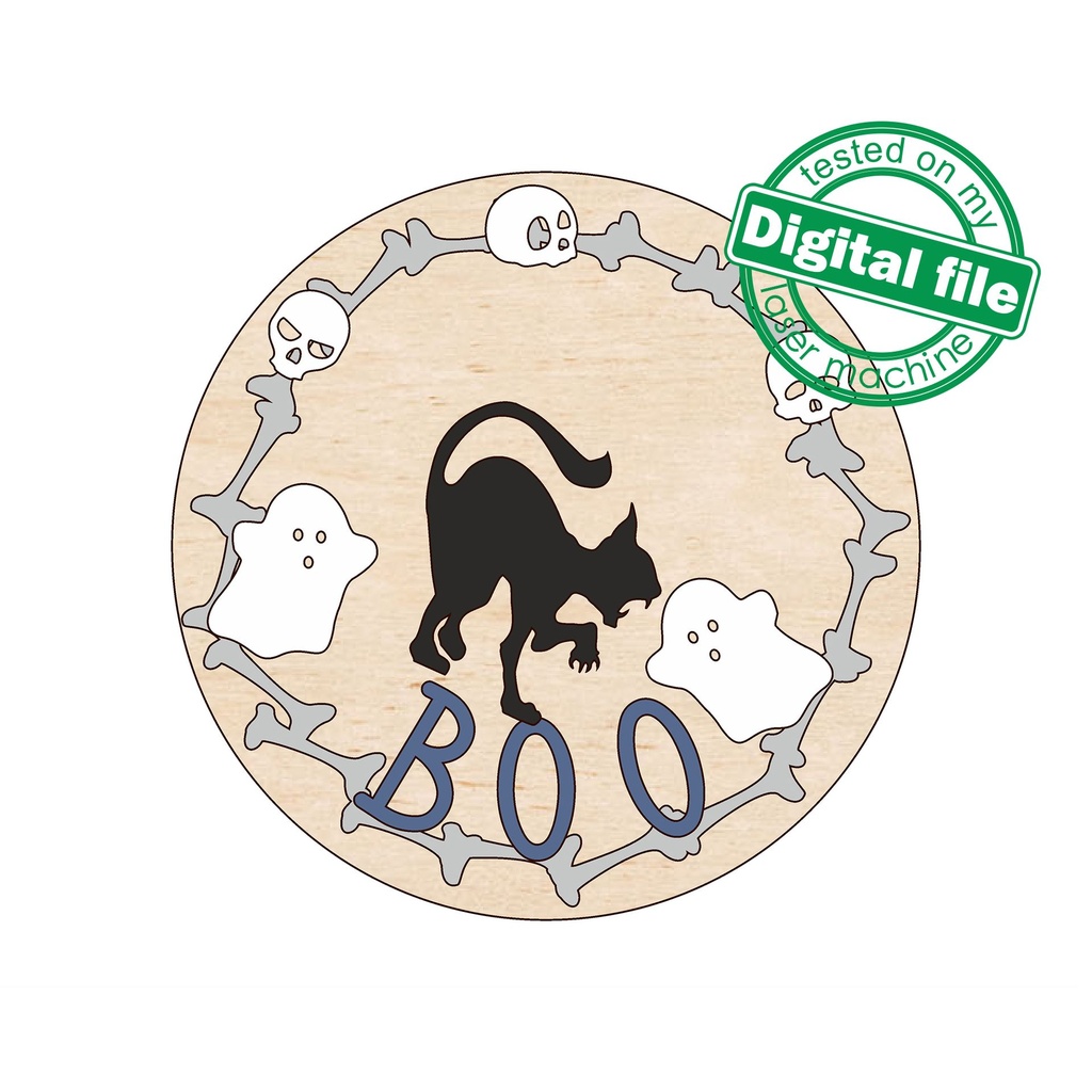 SVG, DXF, PDF Laser cut files Halloween, door hanger template Custom Wood  Sign, Round Backboard, Glowforge, Paint by Line, party decor idea |  StarlingSVG - Patterns, drawings, blueprints for CNC, Plotters, Polygraphy,