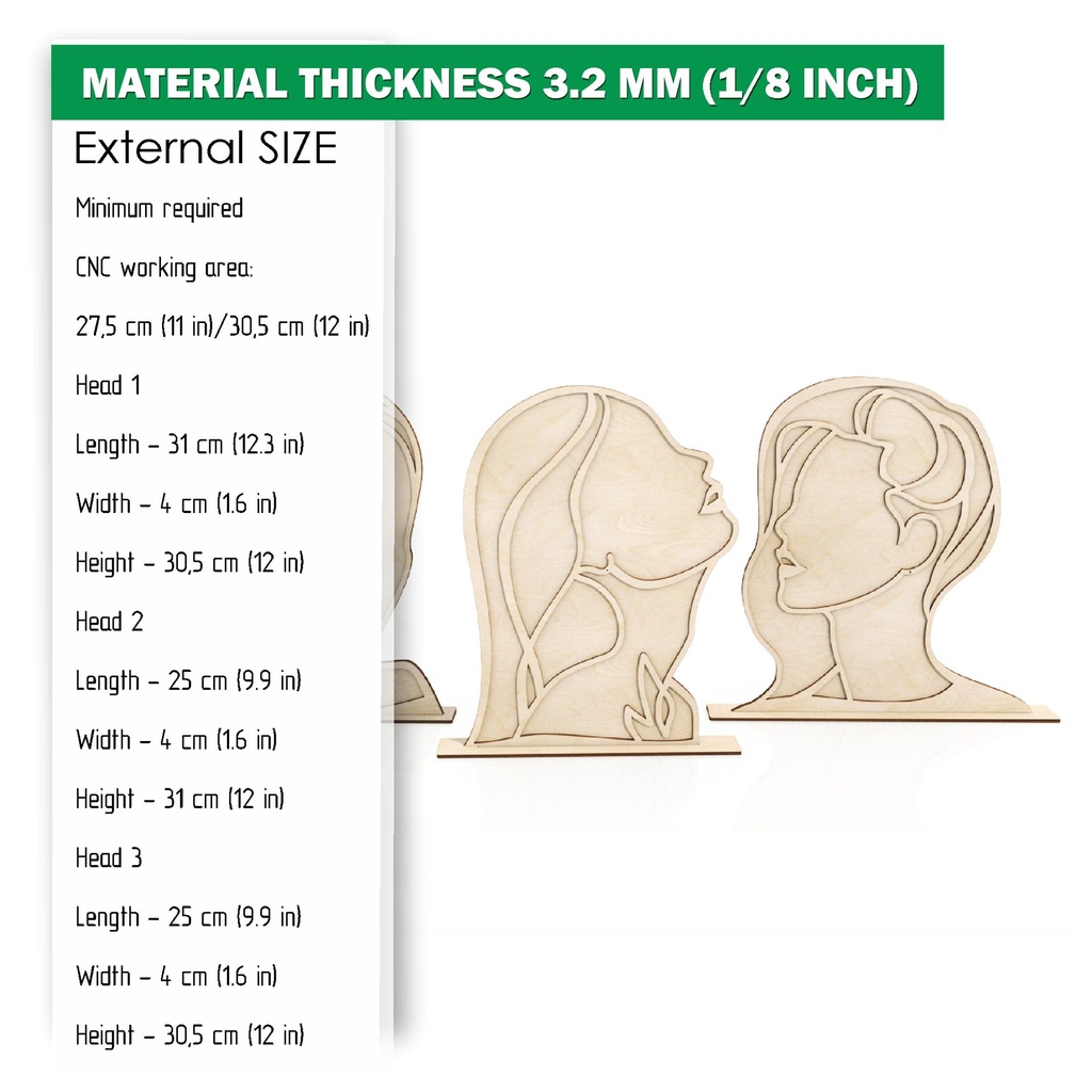 DXF, SVG files for laser 3 Jewelry holders Ladies, Home Decor, Vector project, Glowforge, Material thickness 1/8 inch (3.2 mm)