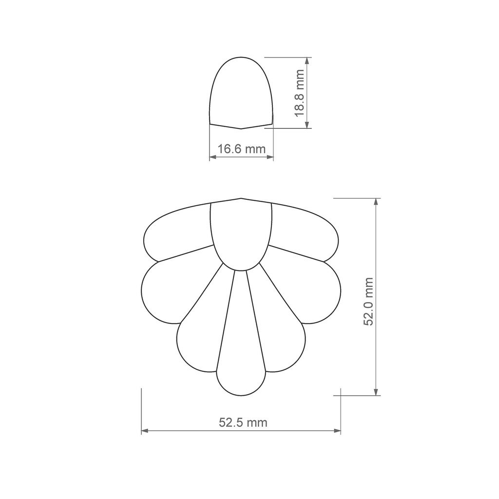 Scallop Flower Combo with Arch Polygon #6, Digital STL File For 3D Printing, Polymer Clay Cutter, Earrings, 2 different designs