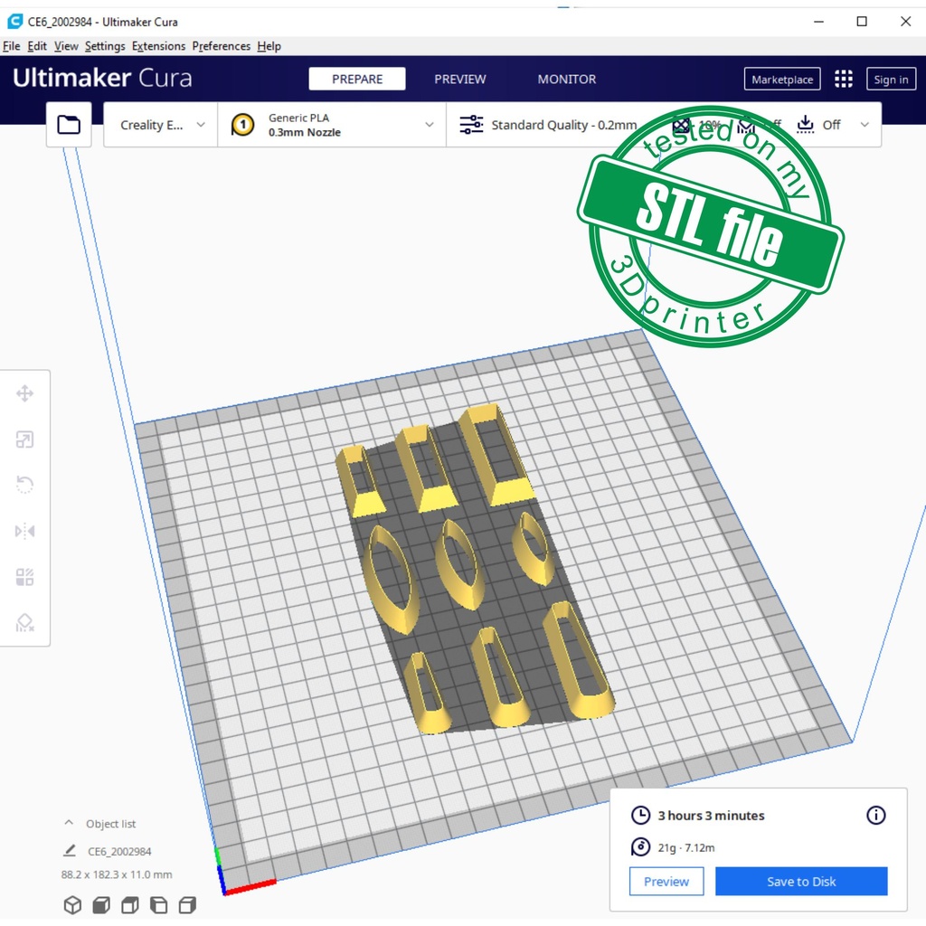 Thin Dangles Set #1 Polymer Clay Cutters for Jewelry making, Digital STL File For 3D Printing, Very strong edge, robust design, 9 designs