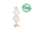 DXF, SVG files for laser Jewelry holder Vintage mannequin with heart, Home Decor,Vector project,Glowforge, Material thickness 1/8'' (3.2 mm)