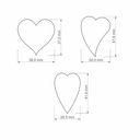 Valentine Combo # 5, Curved, Stylized, Abstract Heart, Digital STL File For 3D Printing, Polymer Clay Cutter, Earrings, 3 different designs