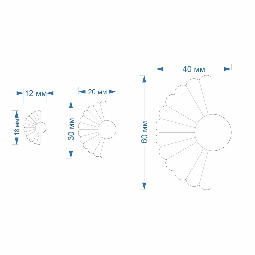 Scallop Flower, Half Chamomile and circle, Digital STL File For 3D Printing, Polymer Clay Cutter, Studs, Earrings,Cookie, sharp, strong edge