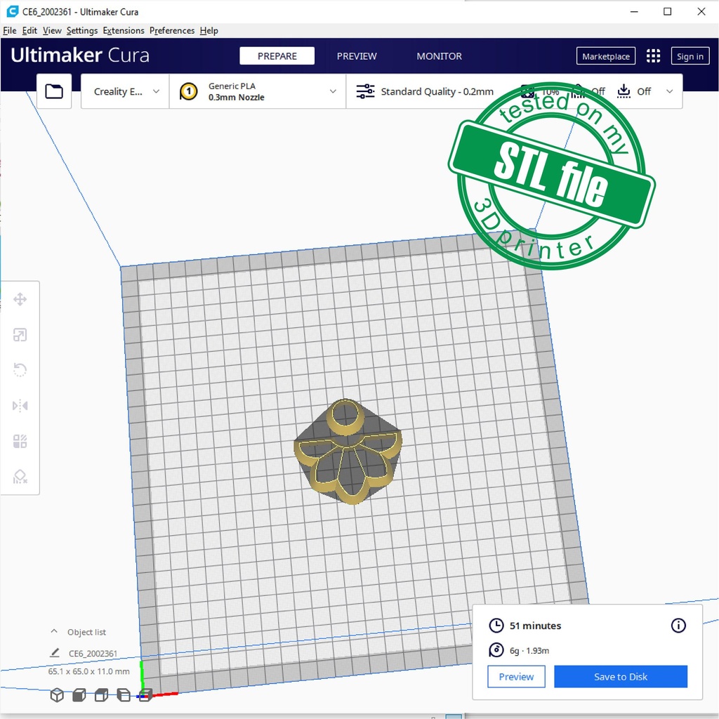 Scallop Half Flower with Circe Combo #5, Digital STL File For 3D Printing, Polymer Clay Cutter, Earrings, 2 different designs