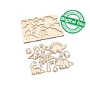 DXF, SVG, PDF files for laser cut Puzzle, Paint your own Dino, Ready to paint, Kids craft and activity, Montessori puzzles diy, engraving