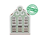 DXF, SVG files for laser Illuminated decorative Scandinavian house, Night light, Christmas Nursery decor, Glowforge, Material 1/8'' (3.2 mm)