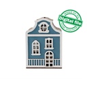 DXF, SVG files for laser Illuminated decorative Scandinavian house, Night light, Christmas Nursery decor, Glowforge, Material 1/8'' (3.2 mm)