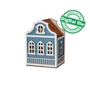 DXF, SVG files for laser Illuminated decorative Scandinavian house, Night light, Christmas Nursery decor, Glowforge, Material 1/8'' (3.2 mm)