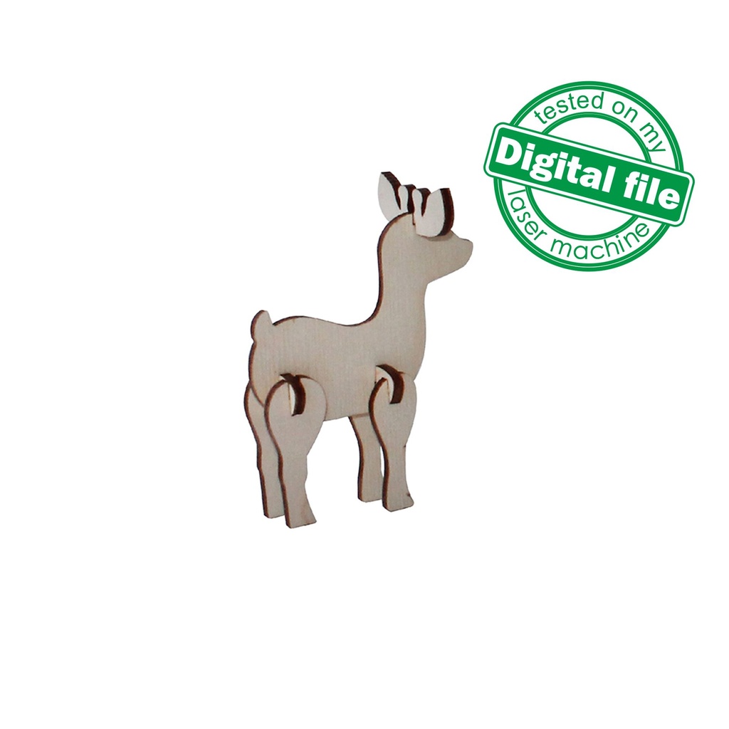 DXF, SVG files for laser Fairy Doll House, Little deer, Cute Rabbit, Nursery decor, Ready to paint, Material 1/8'' (3.2 mm)