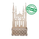 DXF, SVG files for laser Wooden lantern candle Mosque, Tea Сandle holder, Vector project, Glowforge, Material thickness 1/8 inch (3.2 mm)