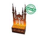 DXF, SVG files for laser Wooden lantern candle Mosque, Tea Сandle holder, Vector project, Glowforge, Material thickness 1/8 inch (3.2 mm)