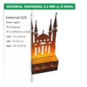 DXF, SVG files for laser Wooden lantern candle Mosque, Tea Сandle holder, Vector project, Glowforge, Material thickness 1/8 inch (3.2 mm)