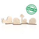 DXF, SVG files for laser Mushroom and Snails Toy House, Nursery decor, Ready to paint, Kids craft and activity, Material 1/8'' (3.2 mm)