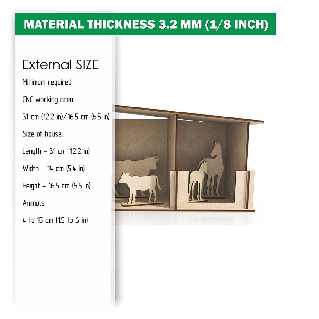 DXF, SVG files for laser Big set Barnyard cutout, Shape, Farm, Nursery decor, Ready to paint, Kids craft and activity, Material 1/8'' (3 mm)