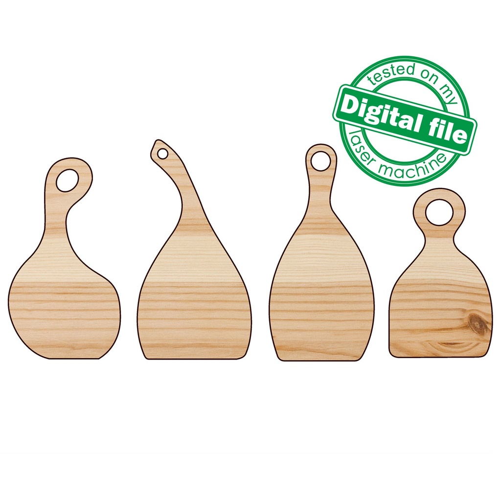 SVG, DXF, PDF Farmhouse Cutting Board, Boards for serving dishes, Wooden plate, Charcuterie Board Template with Handle, Files for Glowforge