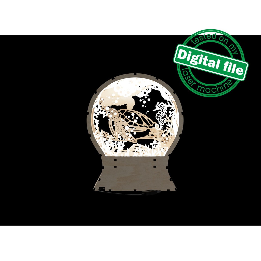 DXF, SVG files for laser Light Up Snow Globe,Led string,Engraved acrylic glass,Glowforge ready,Personalized Christmas Ornament