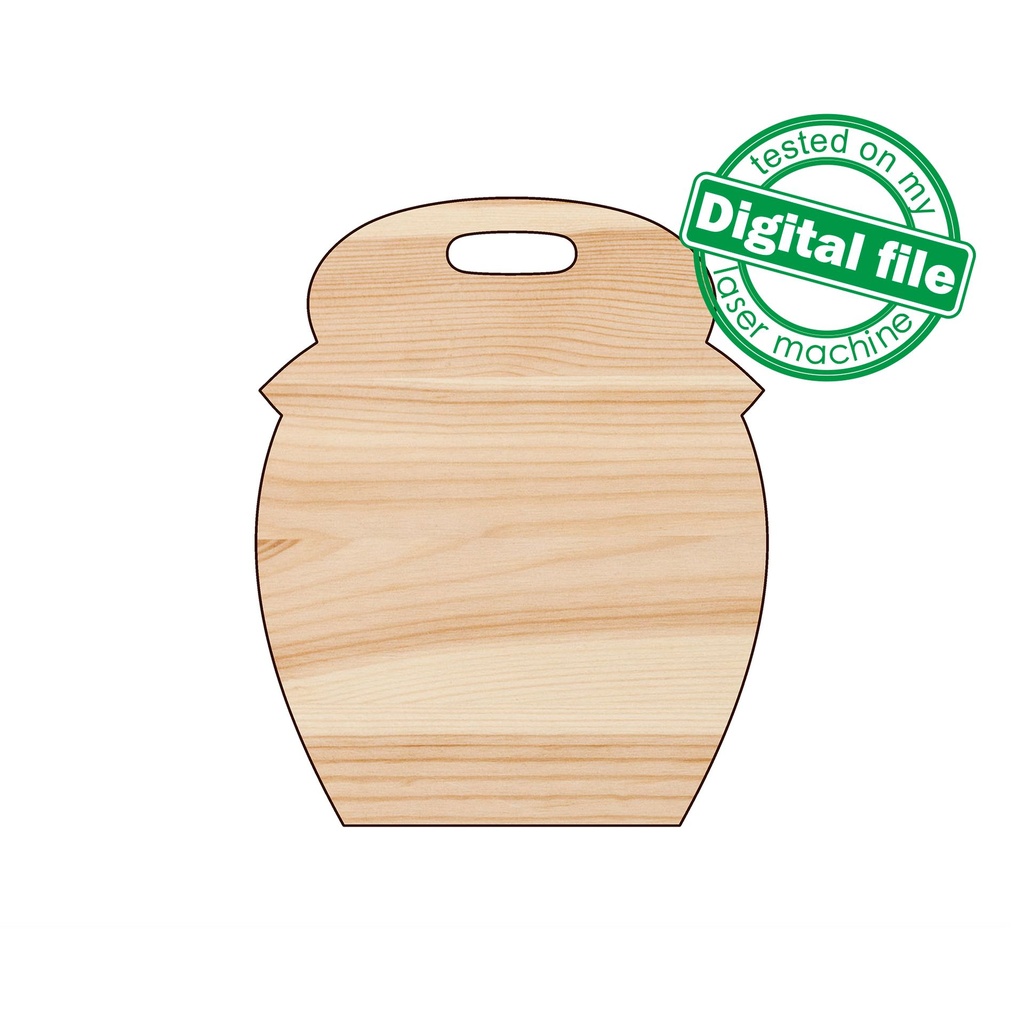 SVG, DXF, PDF Farmhouse Cutting Board, Boards for serving dishes, Wooden plate, Charcuterie Board Template with Handle, Files for Glowforge