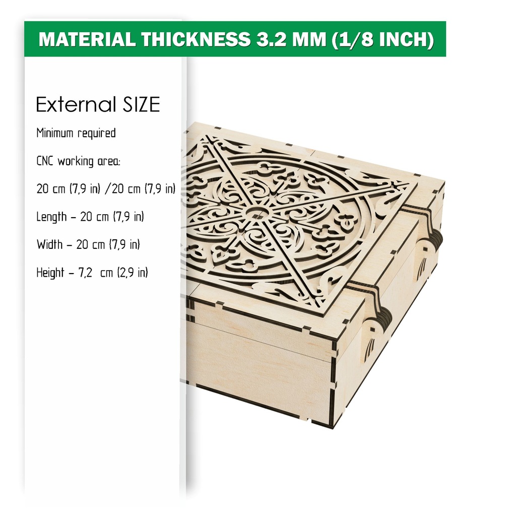 DXF files for laser Box Honey Vector projects for CNC router and laser cutting, svg Files, cnc Cut Vector, Plywood or MDF 3mm