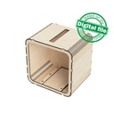 DIY Engagement box, Wooden piggy bank, Money box, 3 different sizes, Template vector for cutting, DXF, SVG files for laser, Material 1/8'' (3.2 mm)