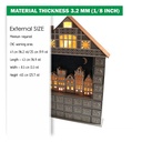 DXF file for laser Advent calendar 24 or 31 days wiyh the numbers and the city scape, svg Files, Glowforge, Plywood or MDF 3 mm