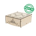 DXF, SVG files for laser Openwork carved Box with opening cover, Mother day gift, Oriental style, Glowforge, Material 1/8'' (3.2 mm)
