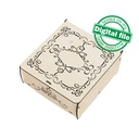 DXF, SVG files for laser Openwork carved Box with opening cover, Mother day gift, Oriental style, Glowforge, Material 1/8'' (3.2 mm)