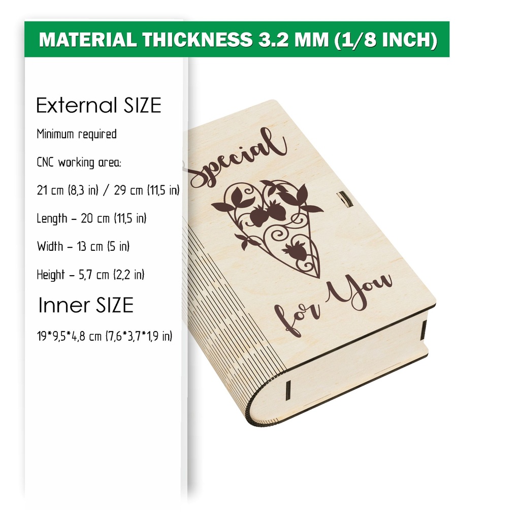 DXF files for laser Box Special for you" with easily removable partitions Vector projects for CNC router and laser cutting, Cricut Cut Files