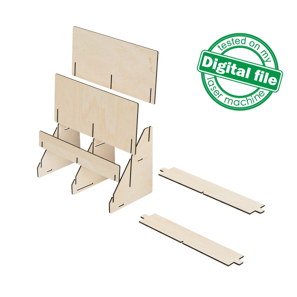 DXF files for laser Card stand Voyage - Vector projects for CNC router and laser cutting, svg Files, cnc Cut Vector, Plywood or MDF 3mm