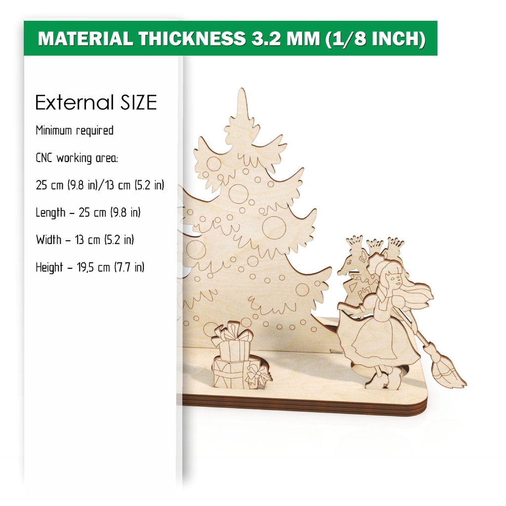 DXF, SVG files for laser Tea Candle holders Nutcracker, Centerpiece decor, Light-up Christmas, Files for Glowforge, Material 1/8'' (3.2 mm)