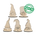DXF, SVG files for laser Gnome Cutout, Shape, Paint by Line, Winter decor, Mantel decoration, Individual Arm Add-Ons