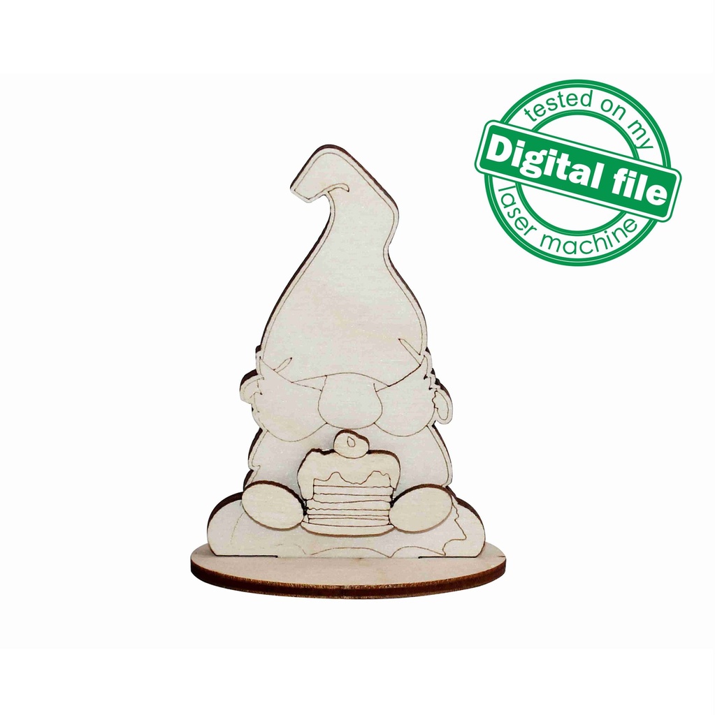 DXF, SVG files for laser Gnome Cutout, Shape, Paint by Line, Winter decor, Mantel decoration, Individual Arm Add-Ons