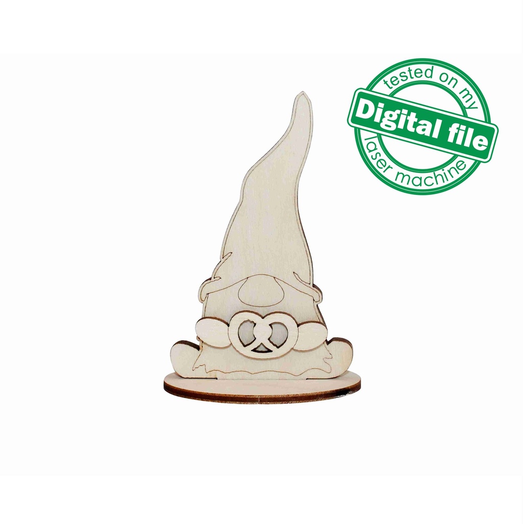 DXF, SVG files for laser Gnome Cutout, Shape, Paint by Line, Winter decor, Mantel decoration, Individual Arm Add-Ons