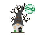 SVG, DXF Laser cut files, 6 Halloween gnomes, DIY Gift, Kids activity, Paint by Line, Individual Arm Add-Ons, Material 1/8 inch (3.2 mm)