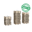 DXF, SVG files for laser Three candle holders,two options,carved ornament,openwork pattern,decoration of the center of the table,mantelpiece