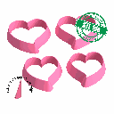 Love Combo # 9, Curved, Stylized, Abstract Heart, Digital STL File For 3D Printing, Polymer Clay Cutter, Earrings, 2 different designs