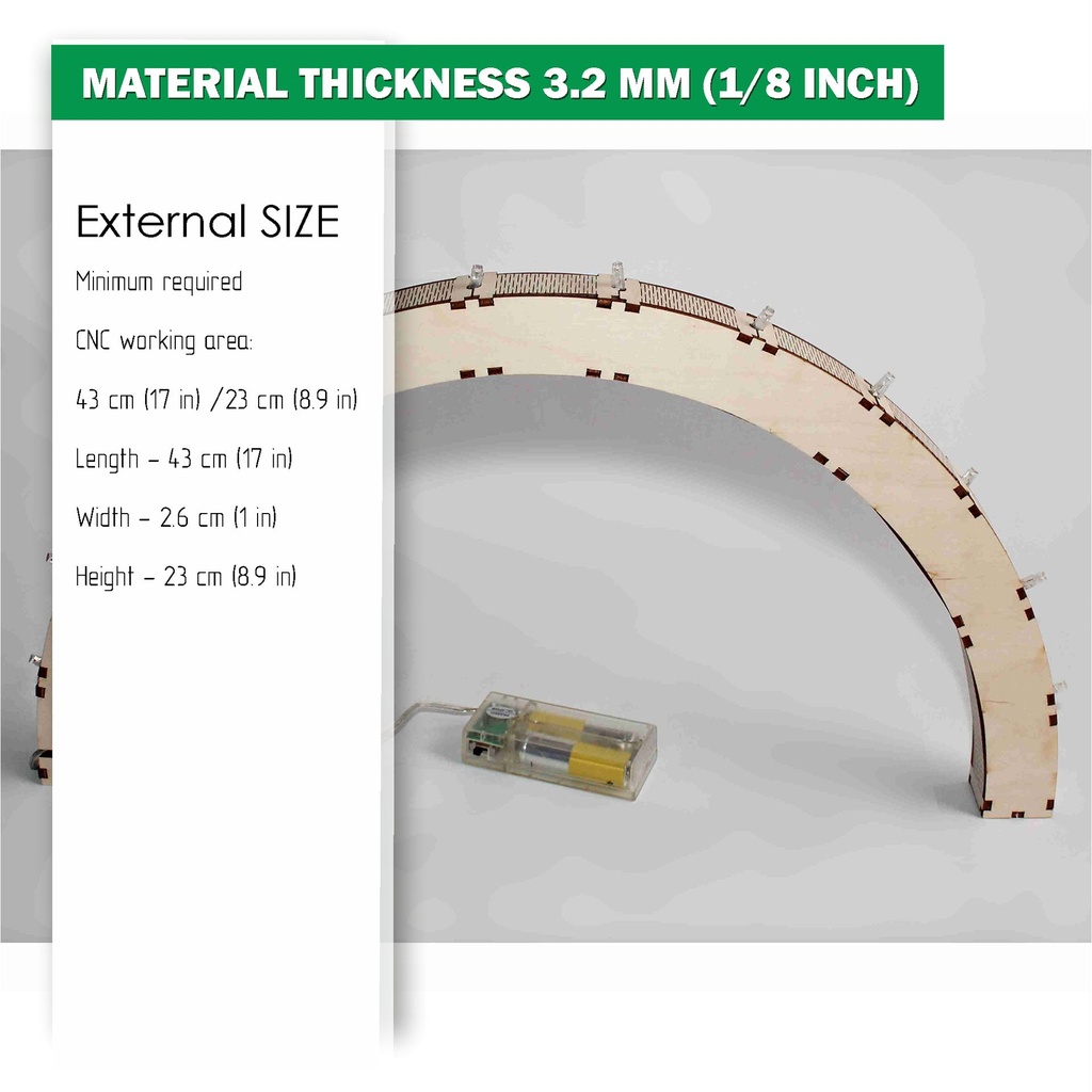 DXF file for laser Large Wooden Decoration Electrically Illuminated Light Arch,Wood Schwibbogen, Centerpiece, Light-up Christmas, SVG, PDF