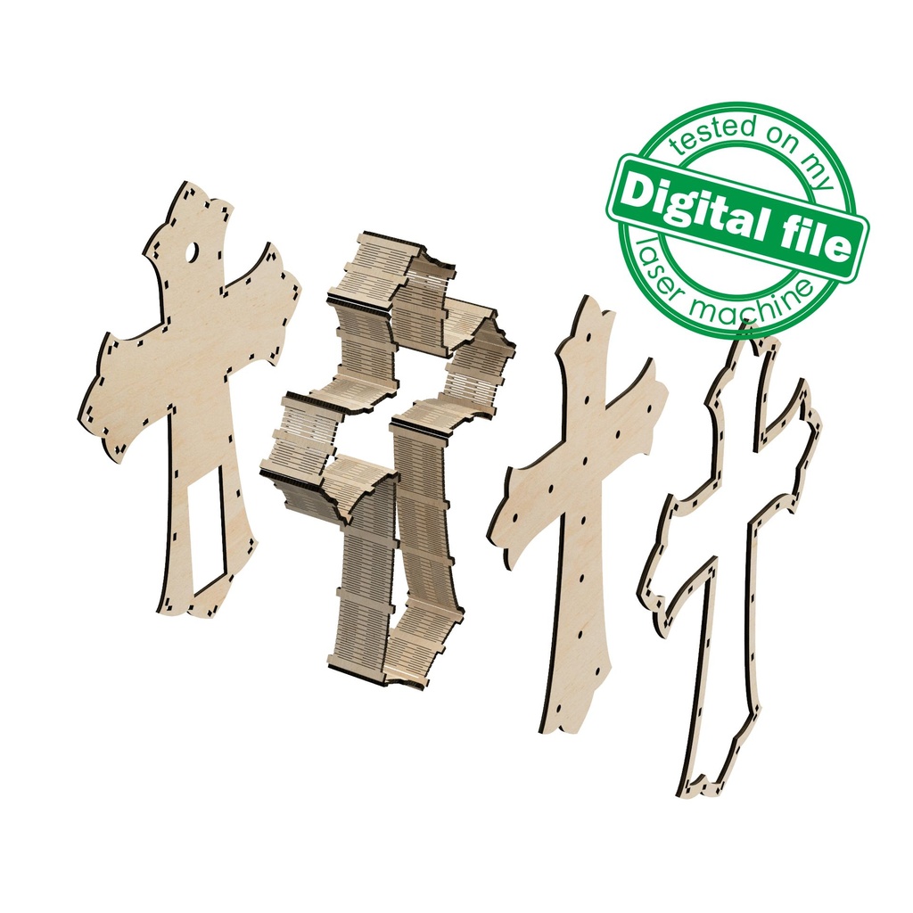 DXF, SVG files for laser Light Cross A Savior has born to you, Vector project, Glowforge, Material thickness 1/8 inch (3.2 mm)