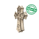 DXF, SVG files for laser Light Cross A Savior has born to you, Vector project, Glowforge, Material thickness 1/8 inch (3.2 mm)