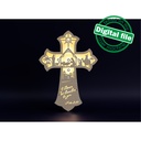 DXF, SVG files for laser Light Cross A Savior has born to you, Vector project, Glowforge, Material thickness 1/8 inch (3.2 mm)