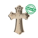 DXF, SVG files for laser Personalised Light Cross, Bethlehem star, Layered Ornament pattern, shadow box, Led lantern,Material 1/8'' (3.2 mm)