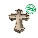 DXF, SVG files for laser Personalised Light Cross, Bethlehem star, Layered Ornament pattern, shadow box, Led lantern,Material 1/8'' (3.2 mm)
