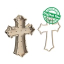 DXF, SVG files for laser Personalised Light Cross, Bethlehem star, Layered Ornament pattern, shadow box, Led lantern,Material 1/8'' (3.2 mm)