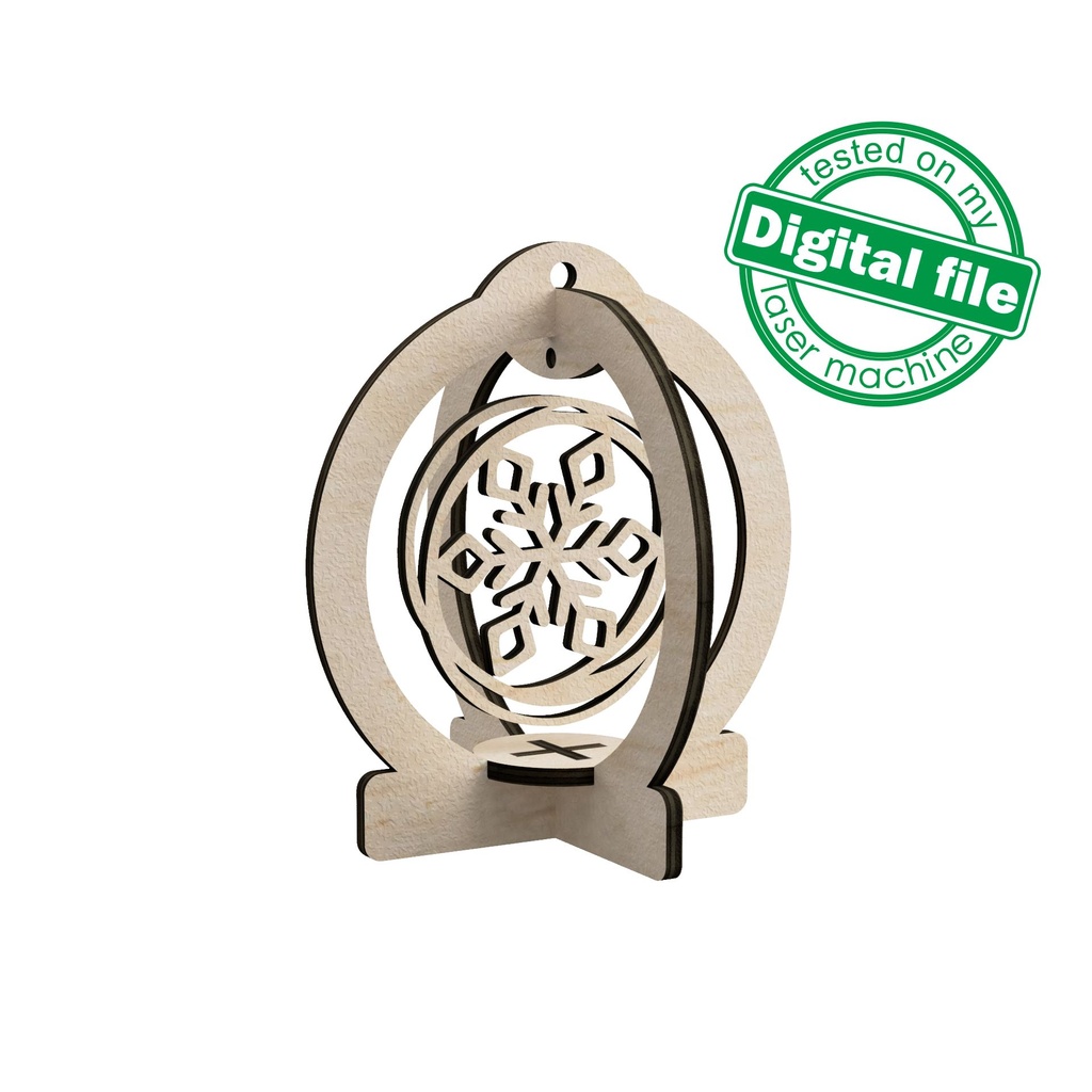 DXF, SVG files for laser Set in the box Holy Night, Gift box with 24 christmas tree ornament, Glowforge, Material 1/8 inch (3.2 mm) (copy)