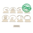 DXF, SVG files for laser Snow Globe Nutcracker, Christmas Ornament Set of 8 Interchangeable Panels, DIY gift, Material 3,2 mm (1/8'')