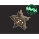 DXF, SVG files for laser, DIY Marquee Star Light, Lightbox Romantic in the city, Shadow Box, Template, Glowforge, Material 1/8 inch (3.2 mm)