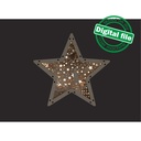 DXF, SVG files for laser, DIY Marquee Star Light, Lightbox Romantic in the city, Shadow Box, Template, Glowforge, Material 1/8 inch (3.2 mm)