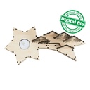 DXF, SVG files for laser Wooden Bethlehem star, Tealight candle holder, Glowforge, Material thickness 1/8 inch (3.2 mm)