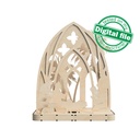 DXF, SVG files for laser Nativity scene candle holder, Baby Jesus, Nativity Scene, Deva Maria, Bethlehem, Material 1/8 inch (3.2 mm)