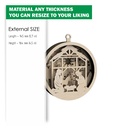 DXF, SVG files for laser Light-Up Christmas Ornament, Bethlehem star, Baby Jesus, Nativity Scene, Deva Maria, Glowforge, Layered pattern