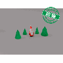 3D Christmas ornament with light, trees, Santa Claus, STL file for 3D Printing